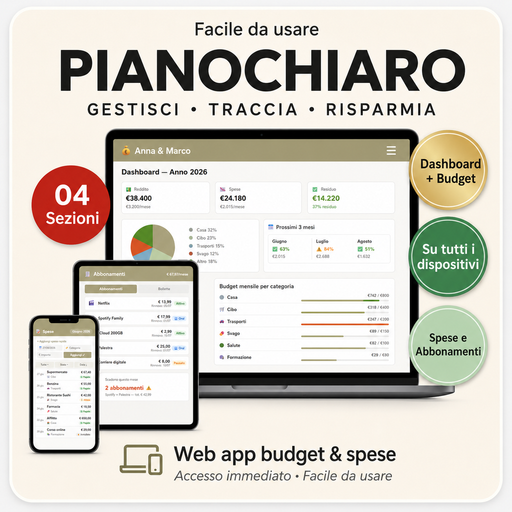 PIANO CHIARO _Piano Spese