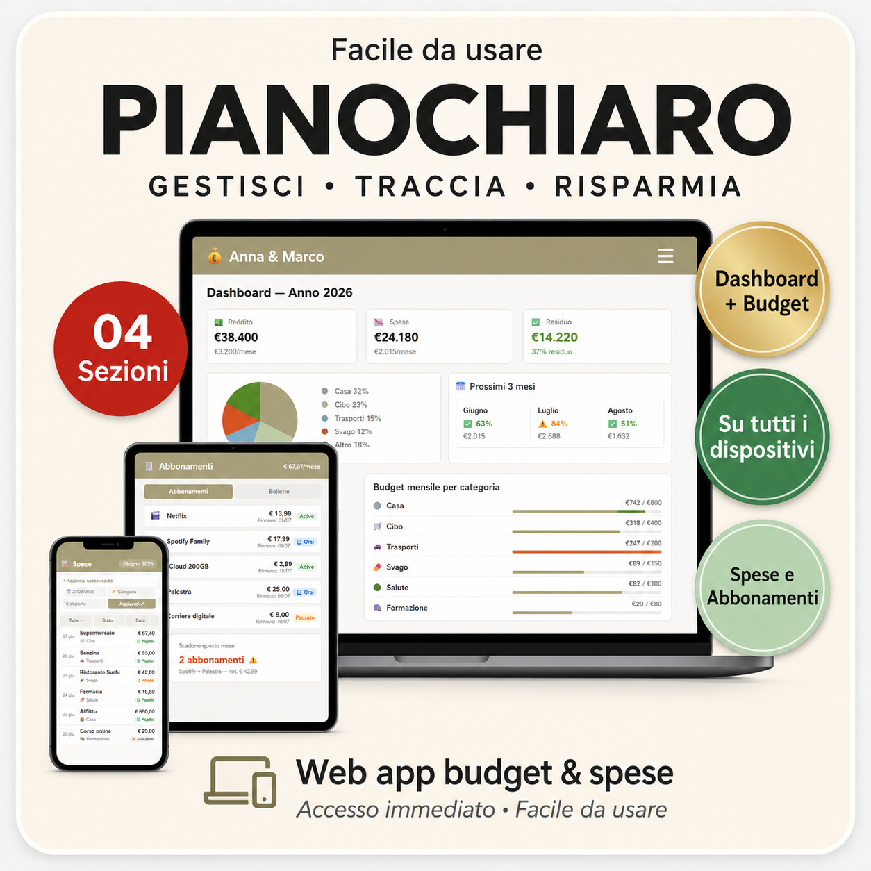 PIANO CHIARO _Piano Spese